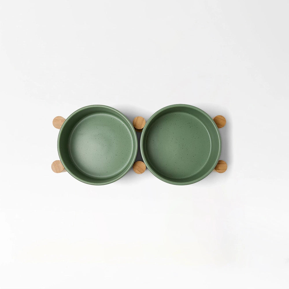 Ceramic Double Pet Bowl