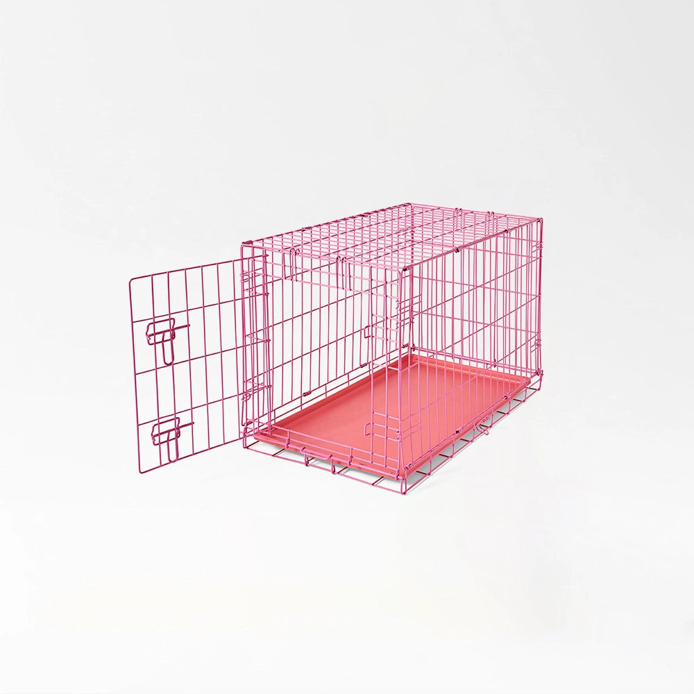 Foldable Pink Pet Crate