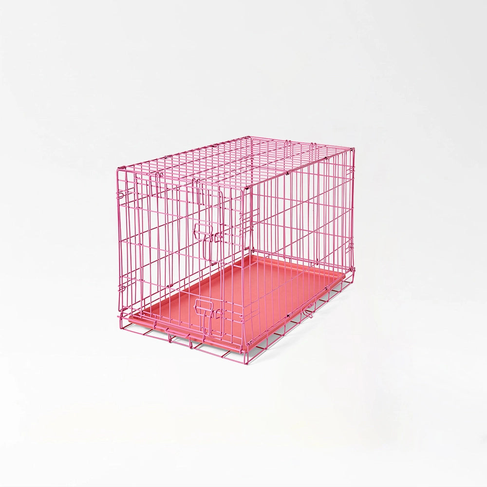 Foldable Pink Pet Crate