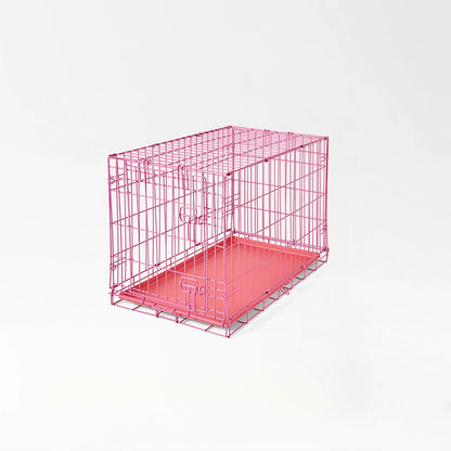 Foldable Pink Pet Crate