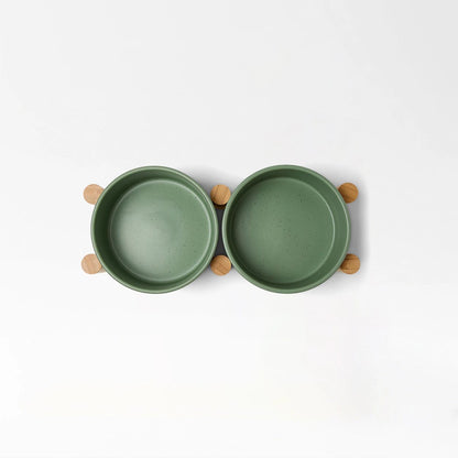 Ceramic Double Pet Bowl