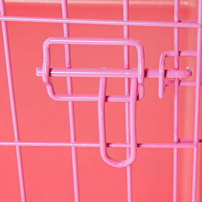 Foldable Pink Pet Crate