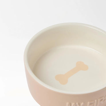 Ceramic Puppy Feeding Bowl