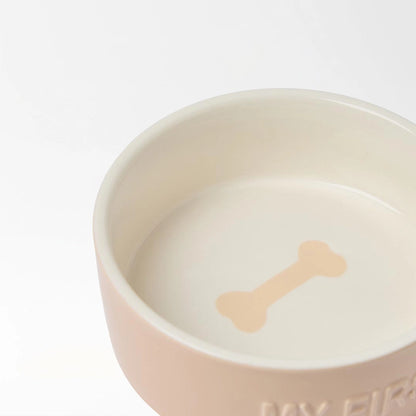 Ceramic Puppy Feeding Bowl