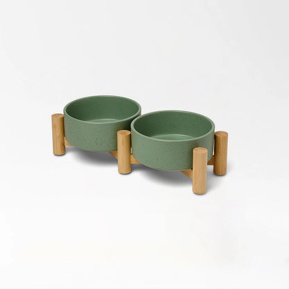 Ceramic Double Pet Bowl